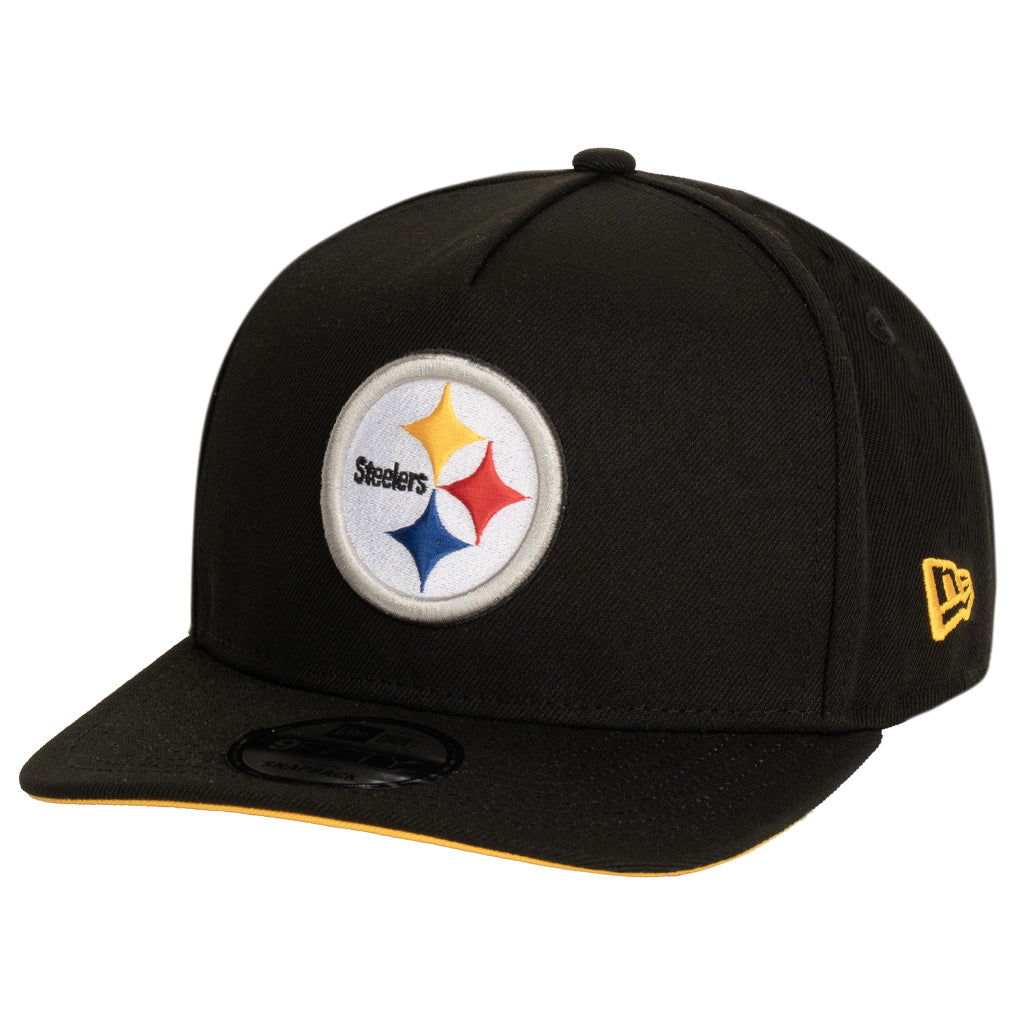 NFL Pittsburgh Steelers New Era Team Undervisor 9FIFTY A-Frame Snapback Hat - Black