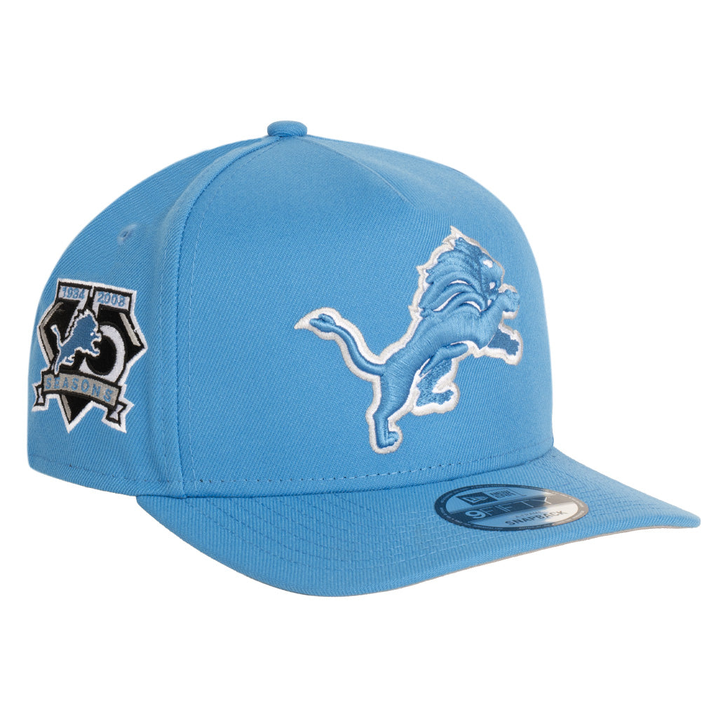 NFL Detroit Lions New Era Team Undervisor 9FIFTY A-Frame Snapback Hat - Blue