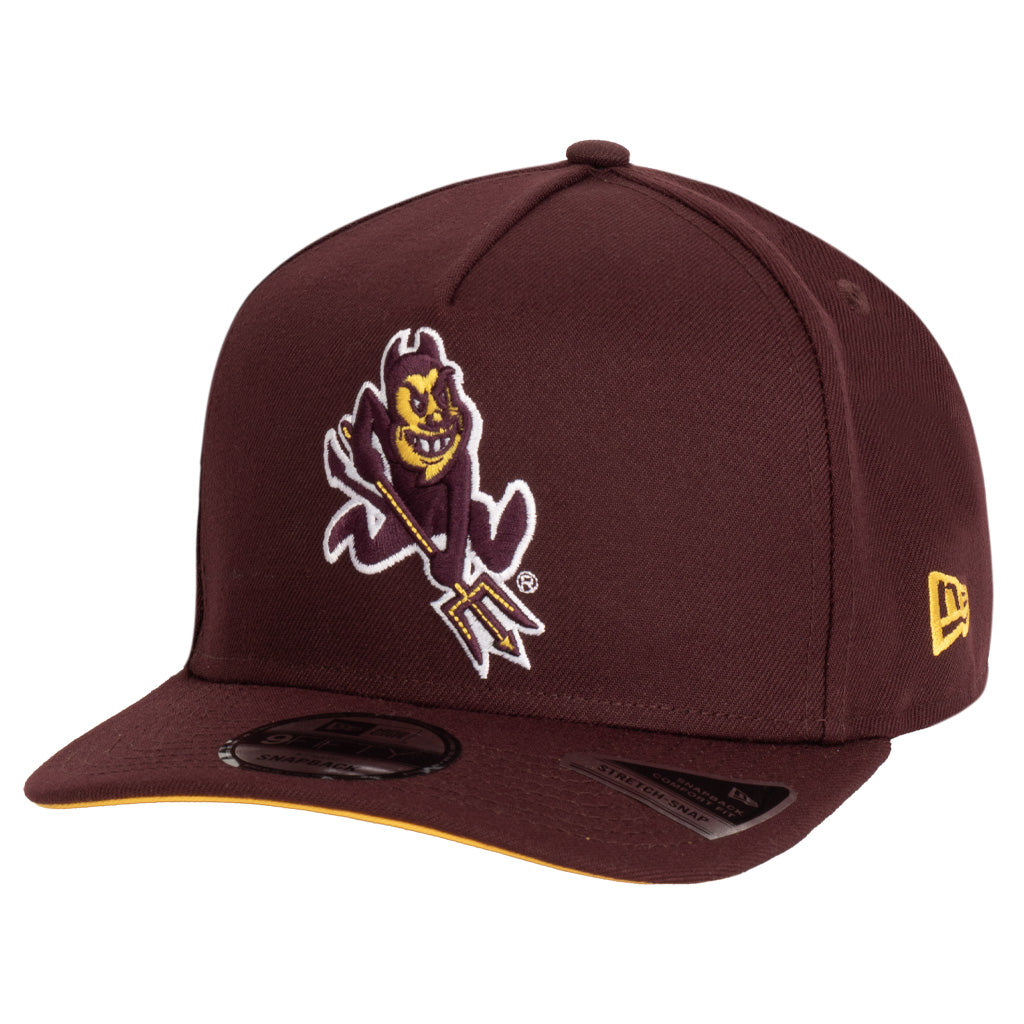 NCAA Arizona State Sun Devils New Era Team Undervisor 9FIFTY A-Frame Snapback Hat - Maroon