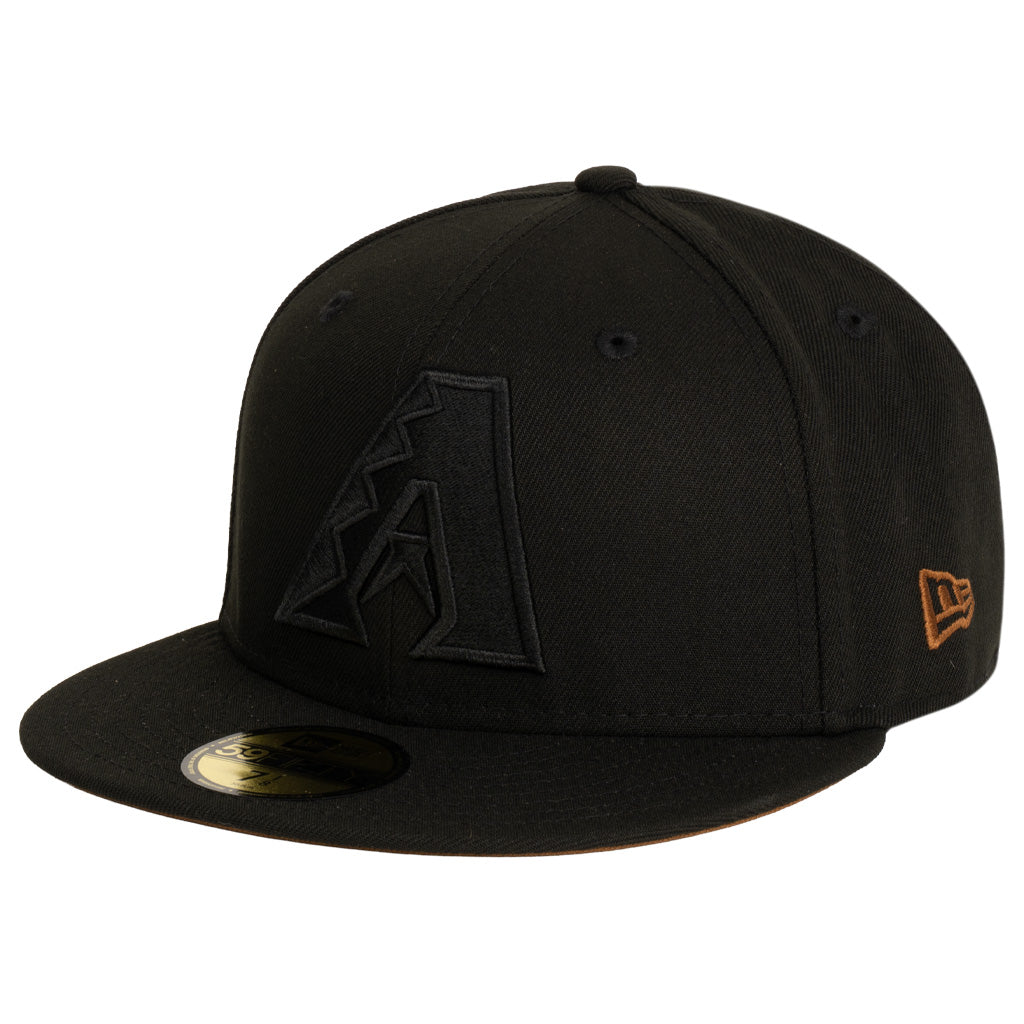 MLB Arizona Diamondbacks New Era Brown Under Visor 59FIFTY Fitted Hat - Black