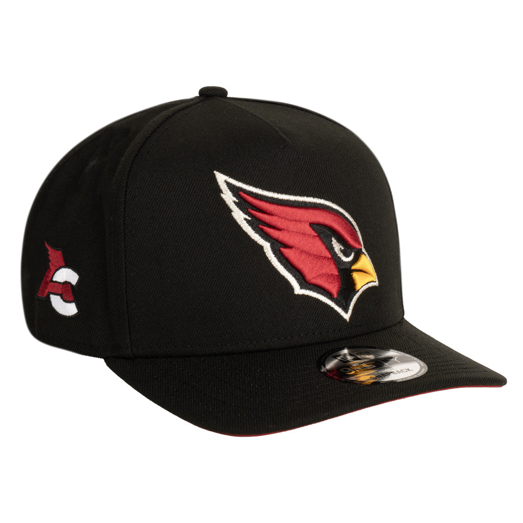 NFL Arizona Cardinals New Era Team Undervisor 9FIFTY A-Frame Snapback Hat - Black