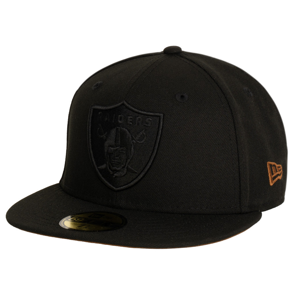 NFL Las Vegas Raiders New Era Brown Under Visor 59FIFTY Fitted Hat - Black