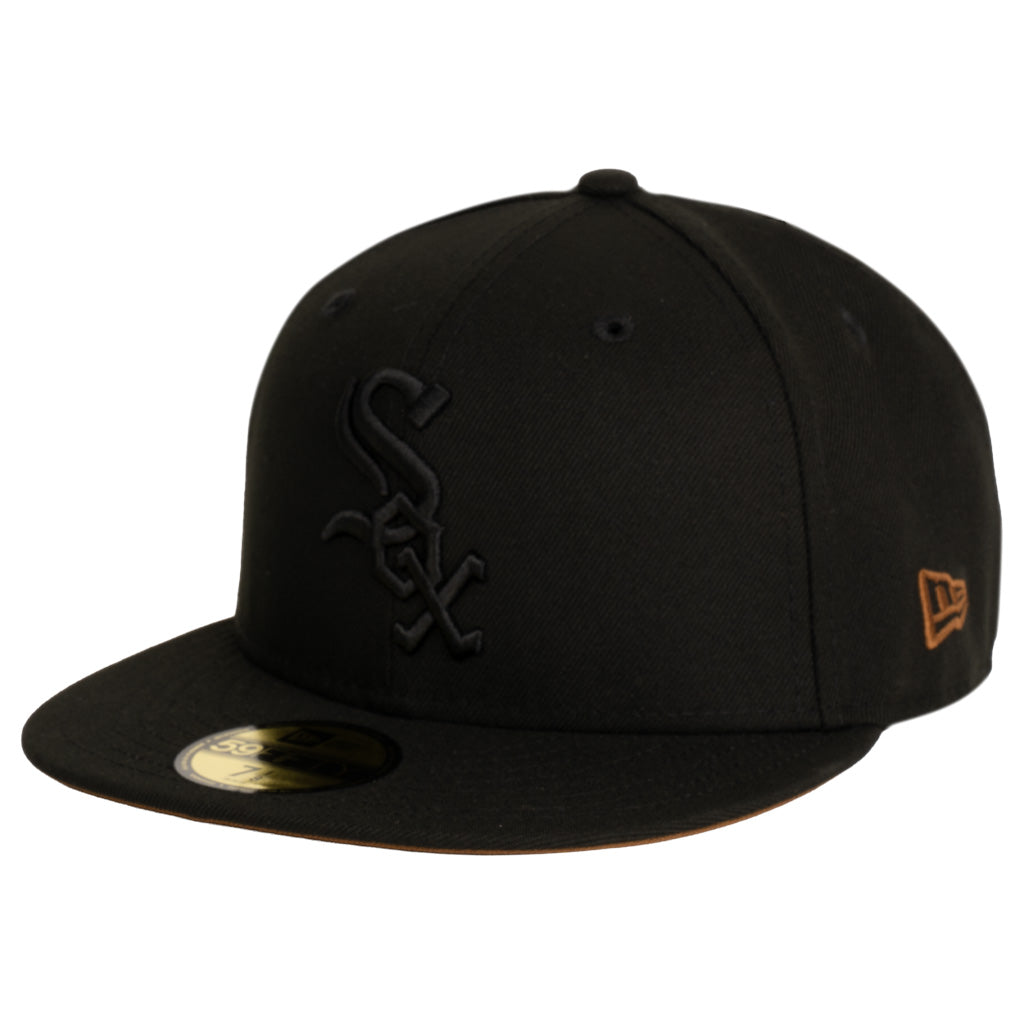MLB Chicago White Sox New Era Brown Under Visor 59FIFTY Fitted Hat - Black