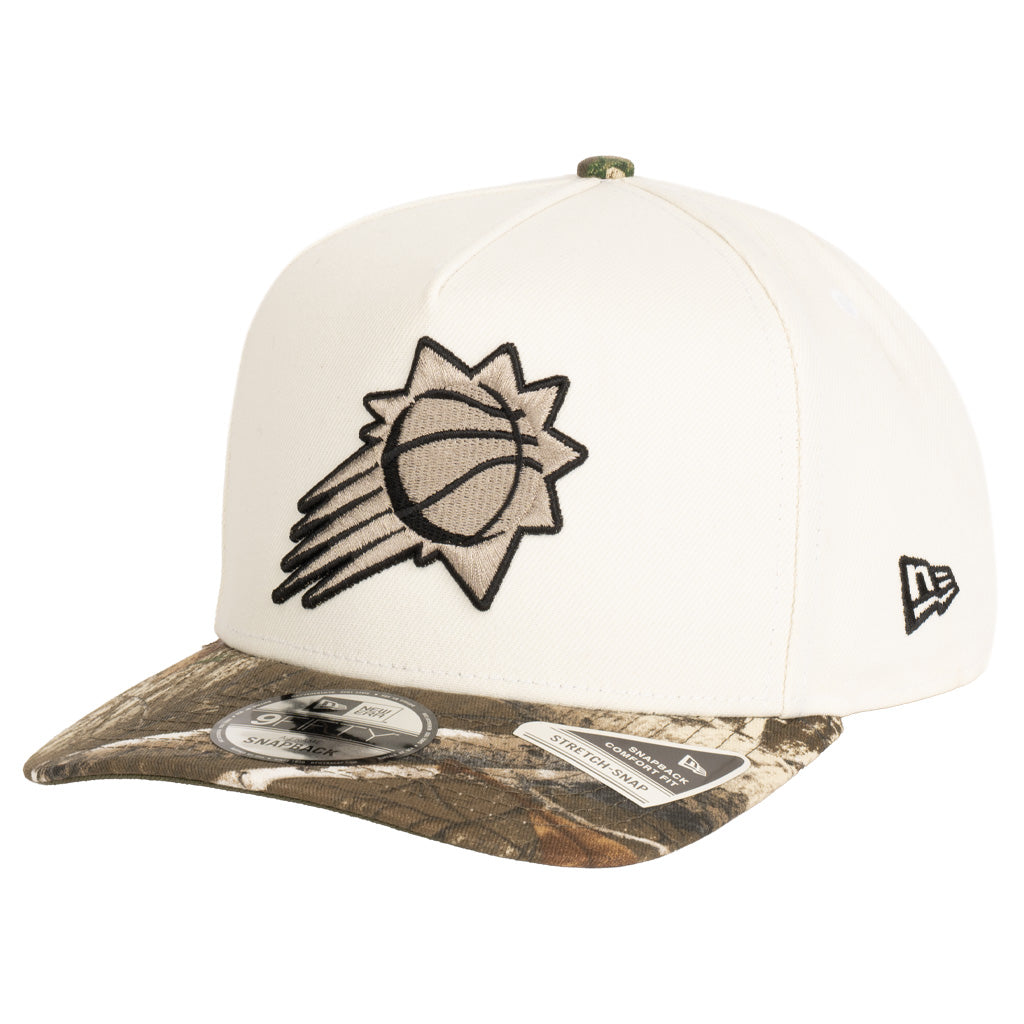 NBA Phoenix Suns New Era Real Tree 9FIFTY A-Frame Snapback Hat - Cream