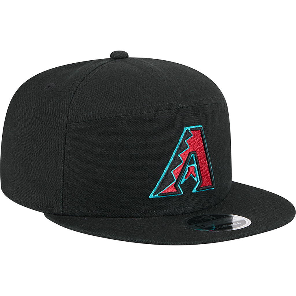 MLB Arizona Diamondbacks Cotton Canvas 9FIFTY Split Panel Snapback Hat - Black