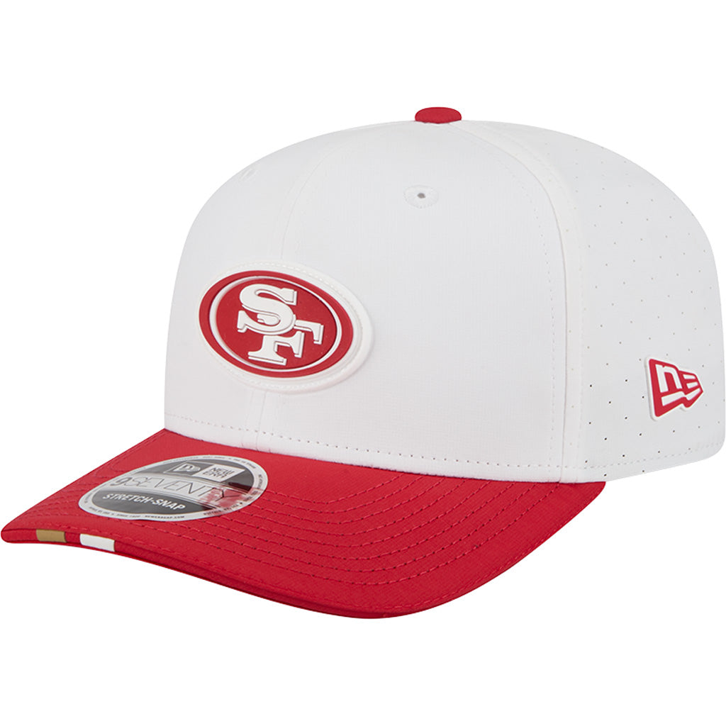 NFL San Francisco 49ers New Era 2025 Training 9SEVENTY Stretch-Snapback Hat - White