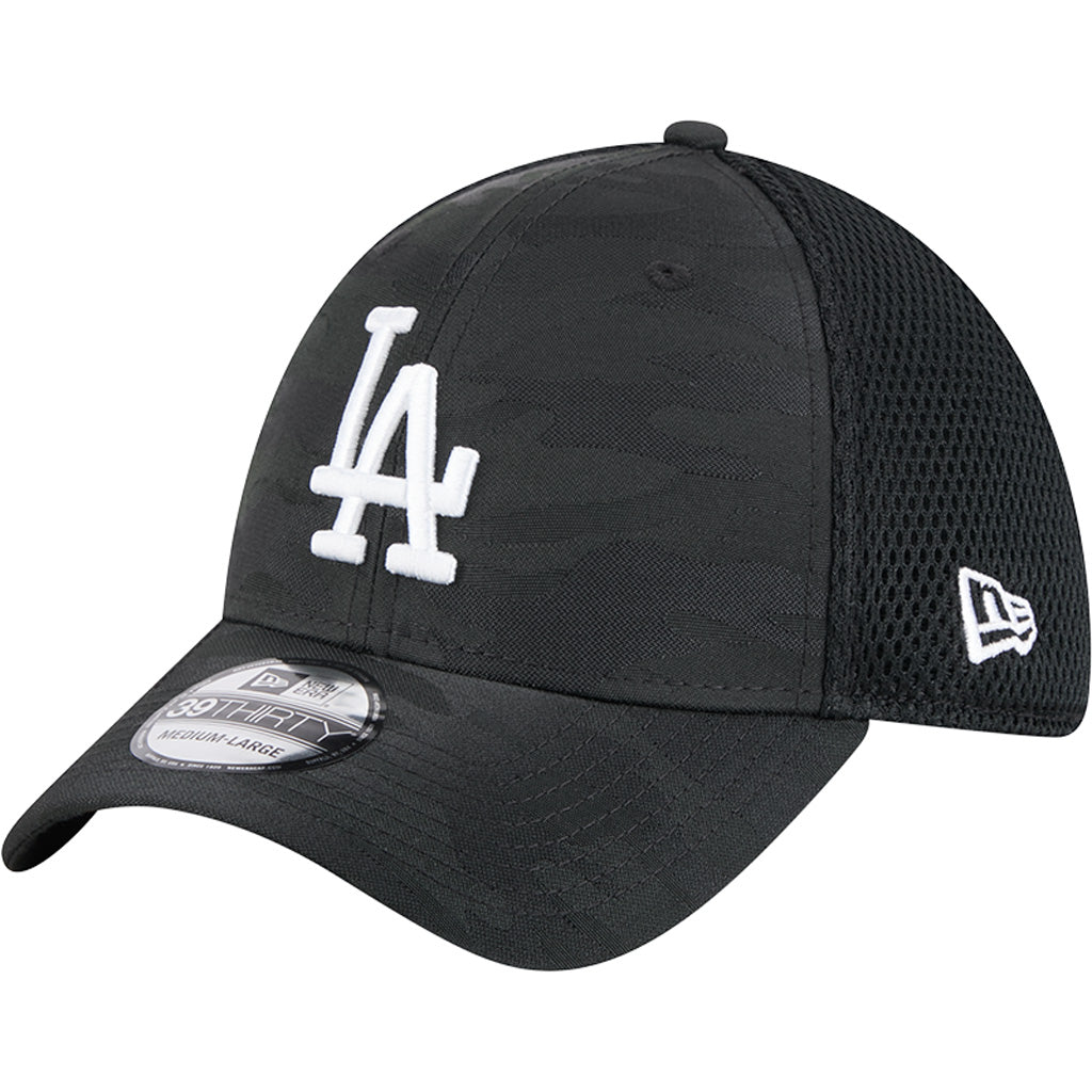 MLB Los Angeles Dodgers New Era Black Camo 39THIRTY Flex Fit Hat - Black