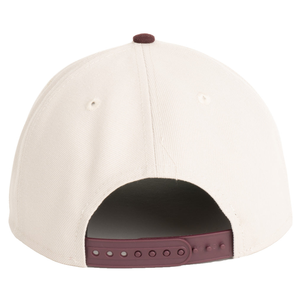 NCAA Arizona State Sun Devils New Era Two-Tone Primary Team Color Stone 9FIFTY A-Frame Snapback Hat - Stone