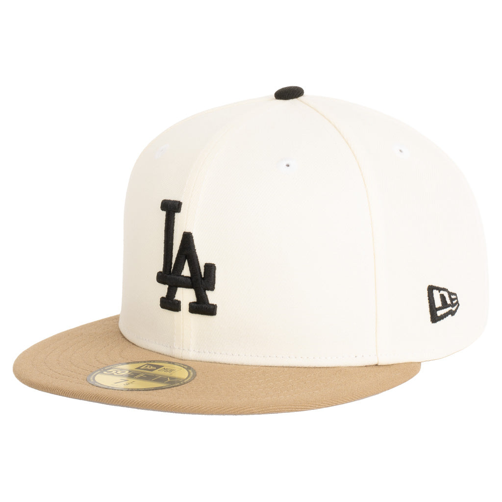 MLB Los Angeles Dodgers New Era Dark Harvester 59FIFTY Fitted Hat - Cream