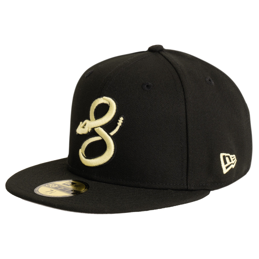 MLB Arizona Diamondbacks New Era Tan Logo 59FIFTY Fitted Hat - Black