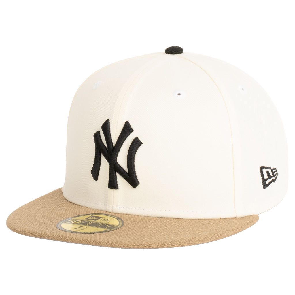 MLB New York Yankees New Era Dark Harvester 59FIFTY Fitted Hat - Cream