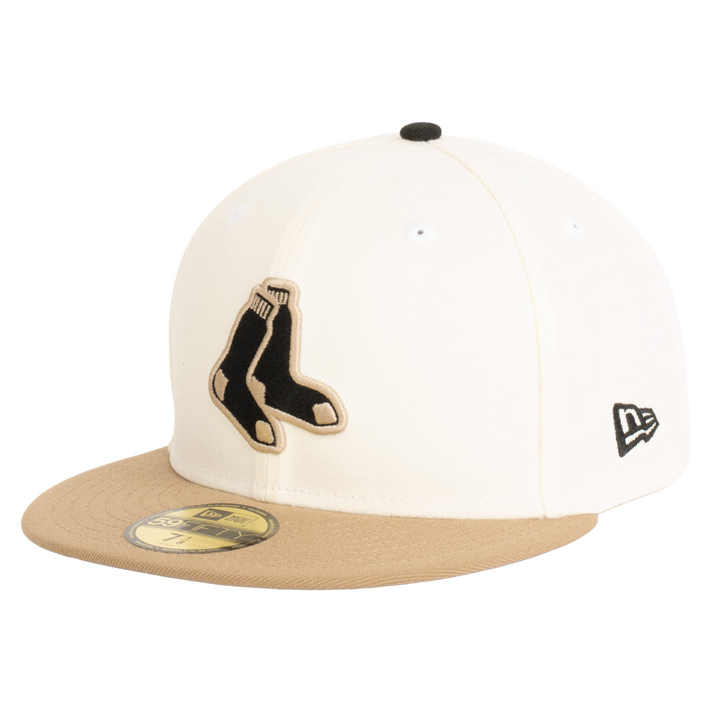 MLB Boston Red Sox New Era Dark Harvester 59FIFTY Fitted Hat - Cream