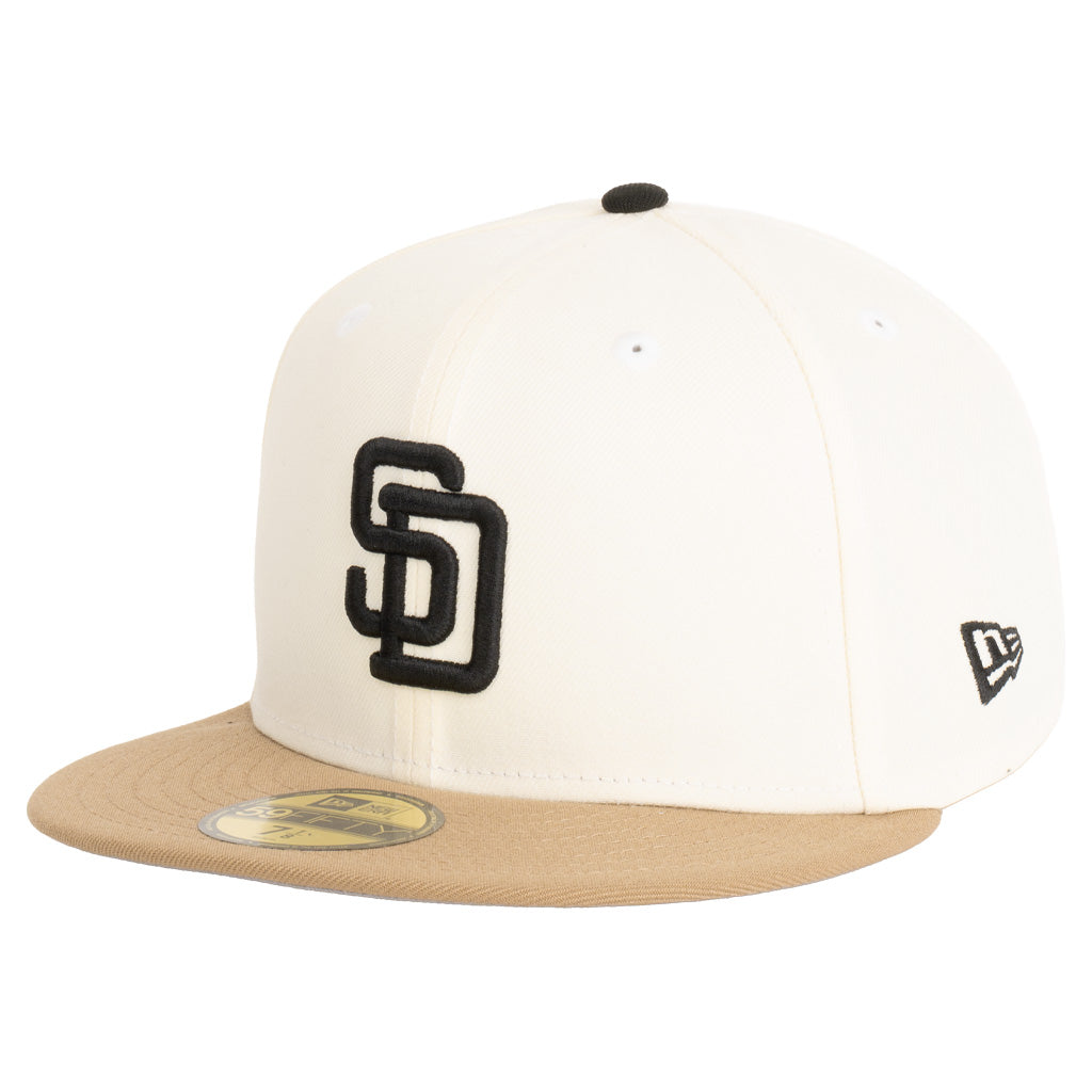 MLB San Diego Padres New Era Dark Harvester 59FIFTY Fitted Hat - Cream