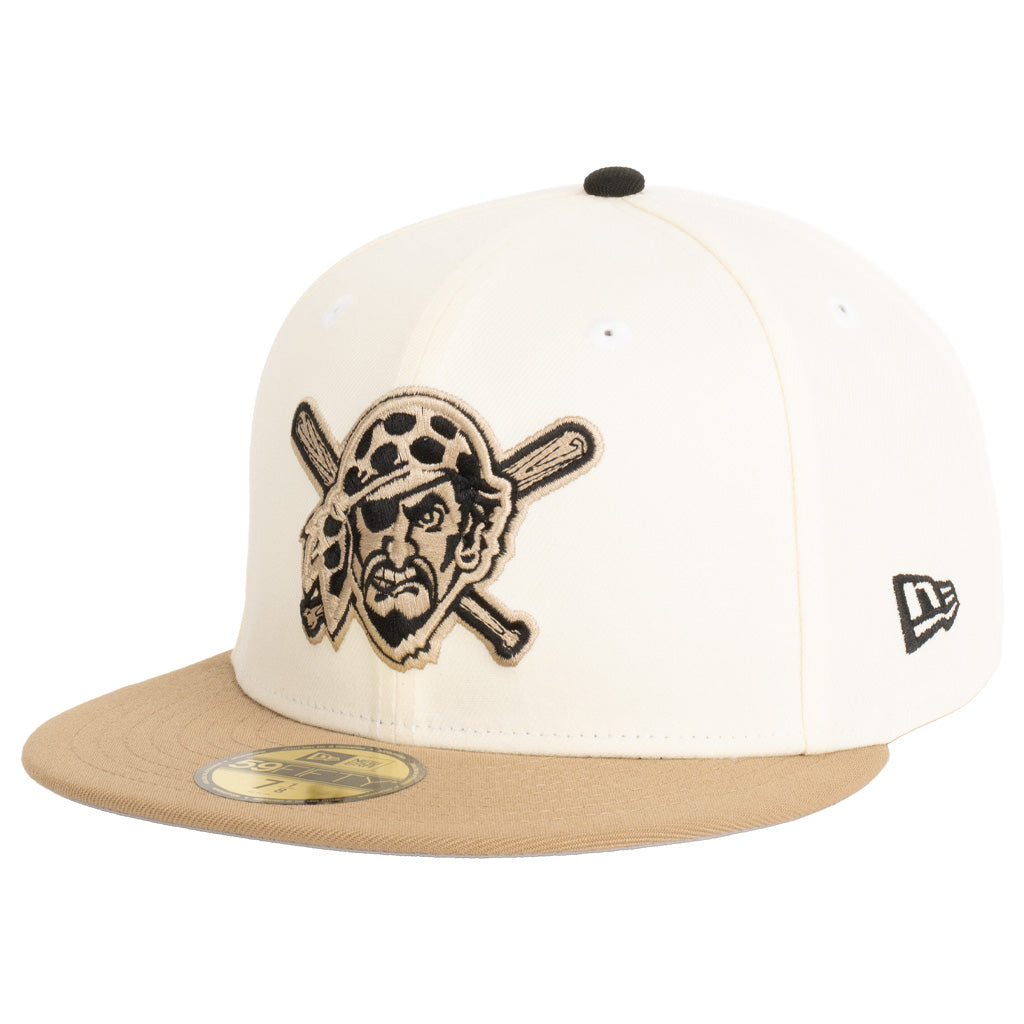MLB Pittsburgh Pirates New Era Dark Harvester 59FIFTY Fitted Hat - Cream