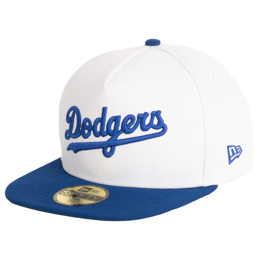 MLB Los Angeles Dodgers New Era Two-Tone OTC 59FIFTY A-Frame Fitted Hat - White