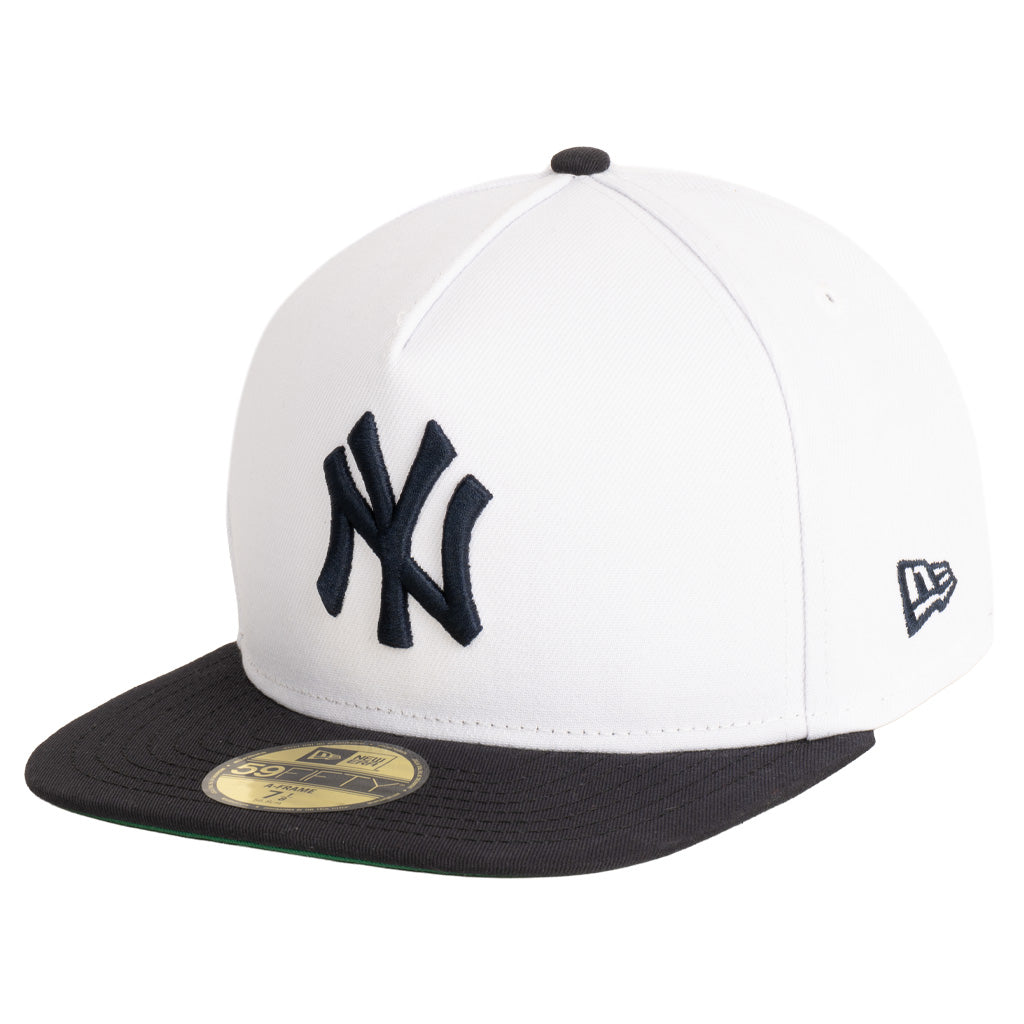 MLB New York Yankees New Era Two-Tone OTC 59FIFTY A-Frame Fitted Hat - White