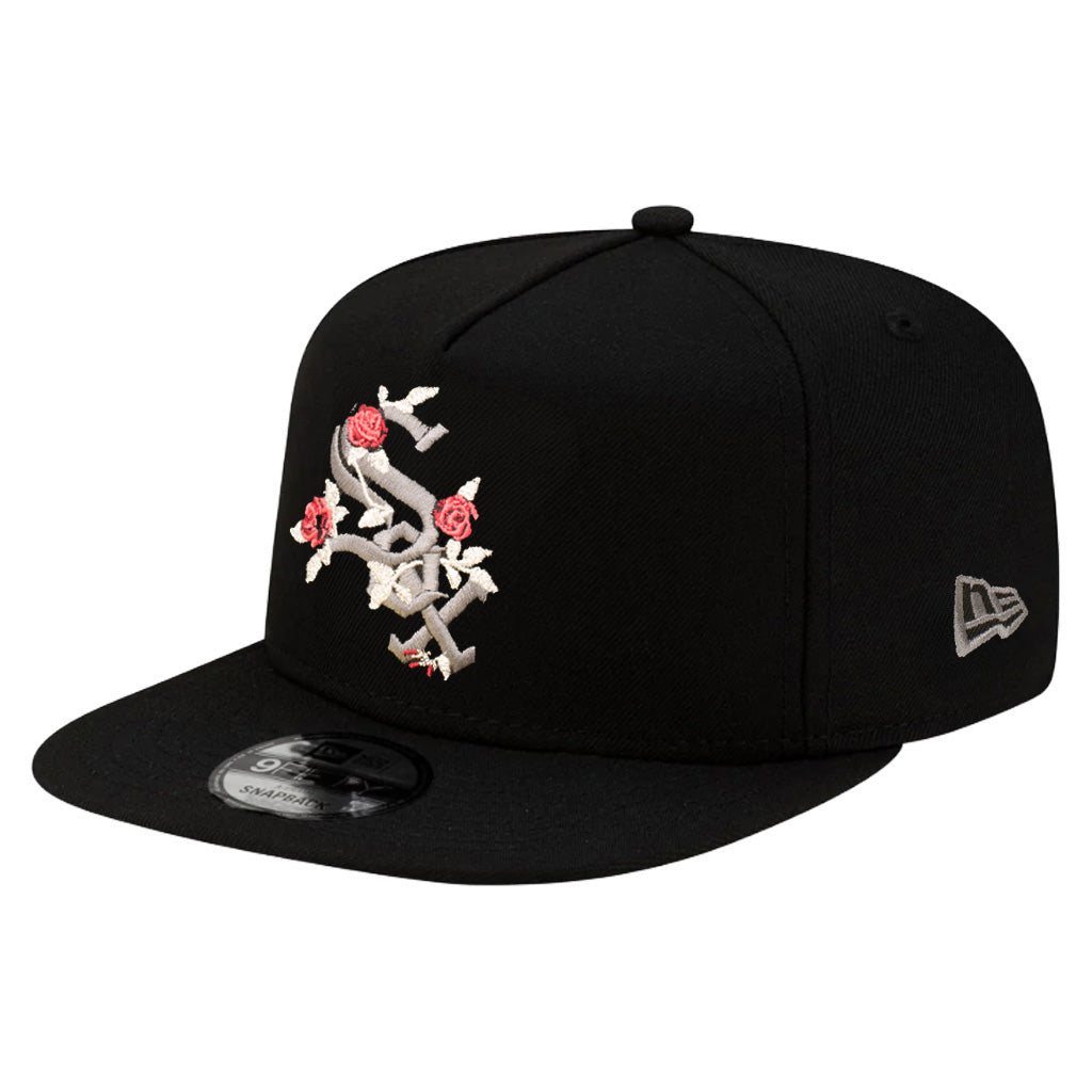 MLB Chicago White Sox New Era Black Roses 9FIFTY A-Frame Snapback Hat - Black