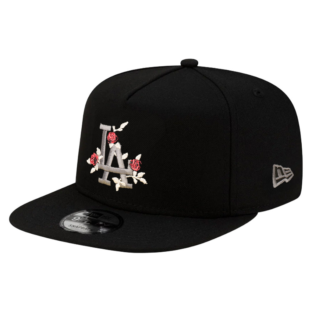 MLB Los Angeles Dodgers New Era Black Roses 9FIFTY A-Frame Snapback Hat - Black