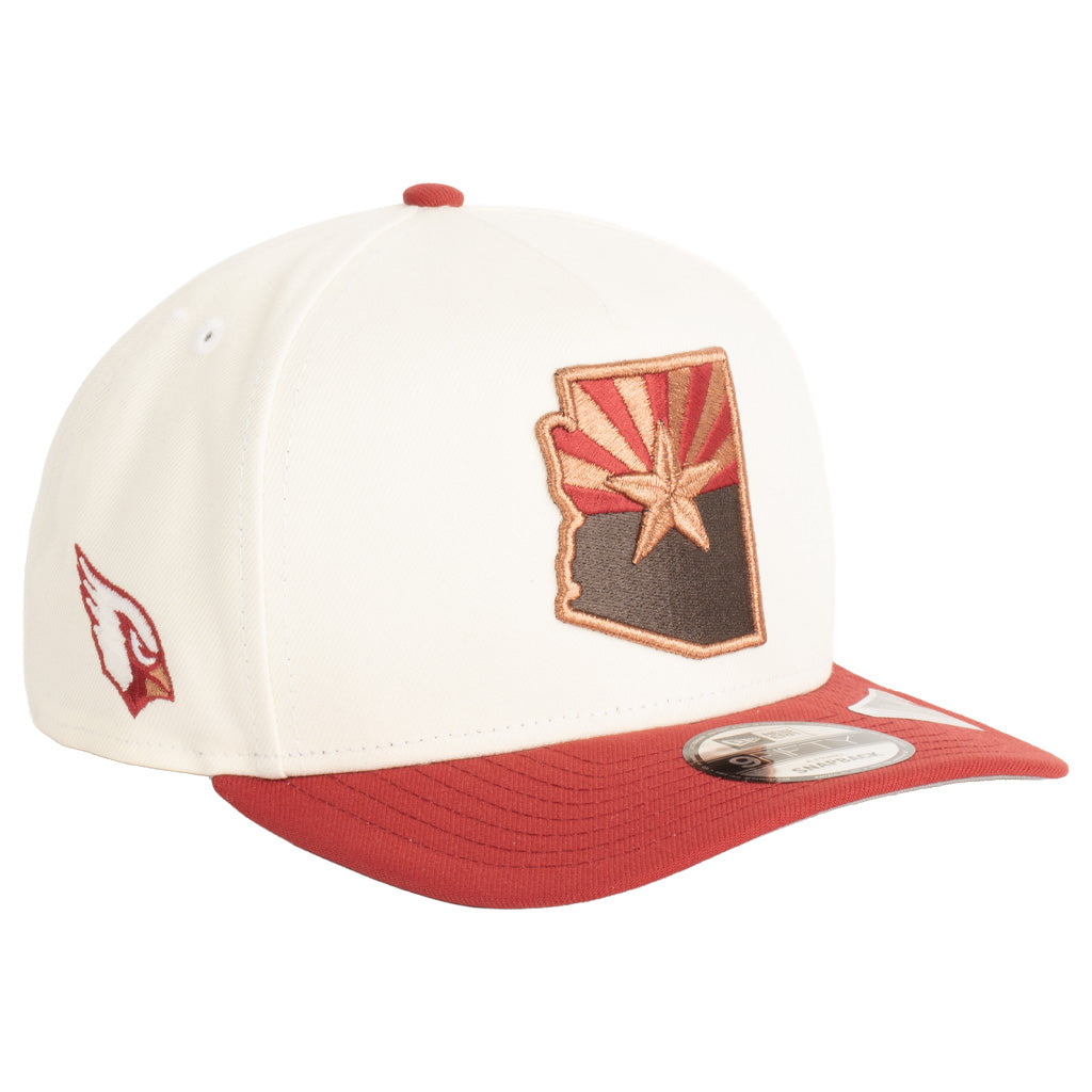 NFL Arizona Cardinals New Era Two-Tone State Rivalry 9FIFTY A-Frame Snapback Hat - Cream