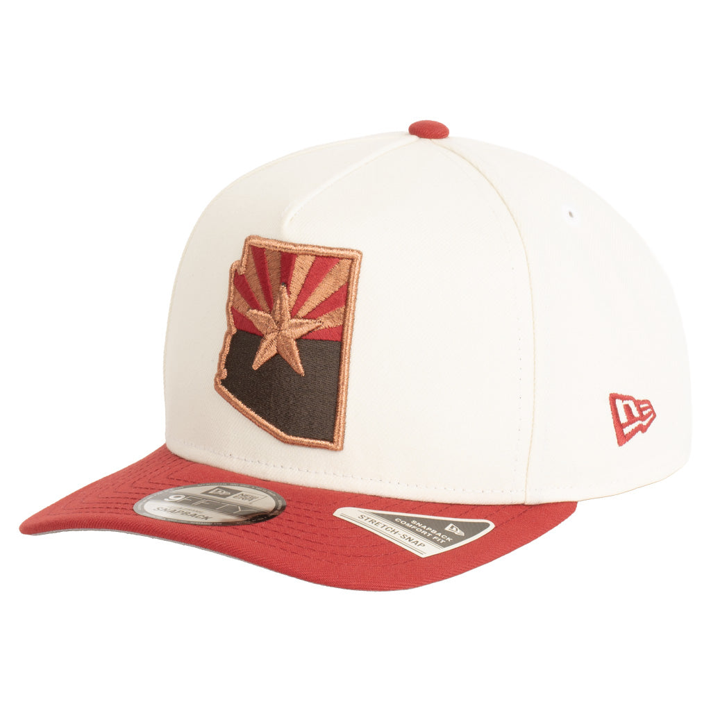 NFL Arizona Cardinals New Era Two-Tone State Rivalry 9FIFTY A-Frame Snapback Hat - Cream