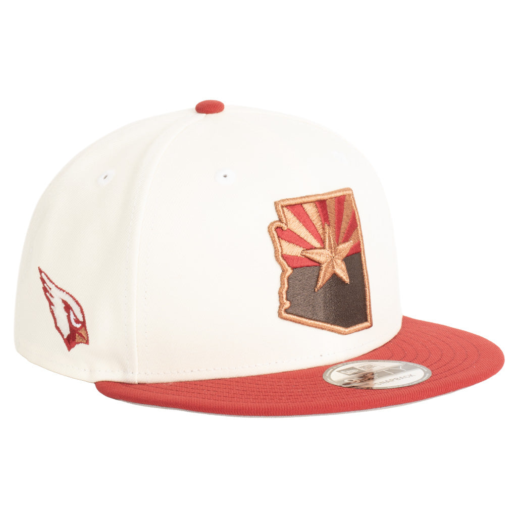 NFL Arizona Cardinals New Era Two-Tone State Rivalry 9FIFTY Snapback Hat - Cream