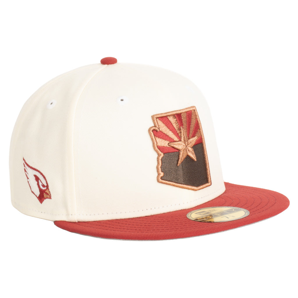 NFL Arizona Cardinals New Era Two-Tone State Rivalry 59FIFTY Fitted Hat - Cream