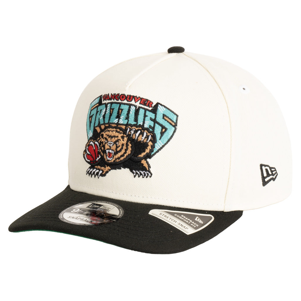 NBA Memphis Grizzlies New Era Two-Tone Throwback Team Color 9FIFTY A-Frame Snapback Hat - Cream