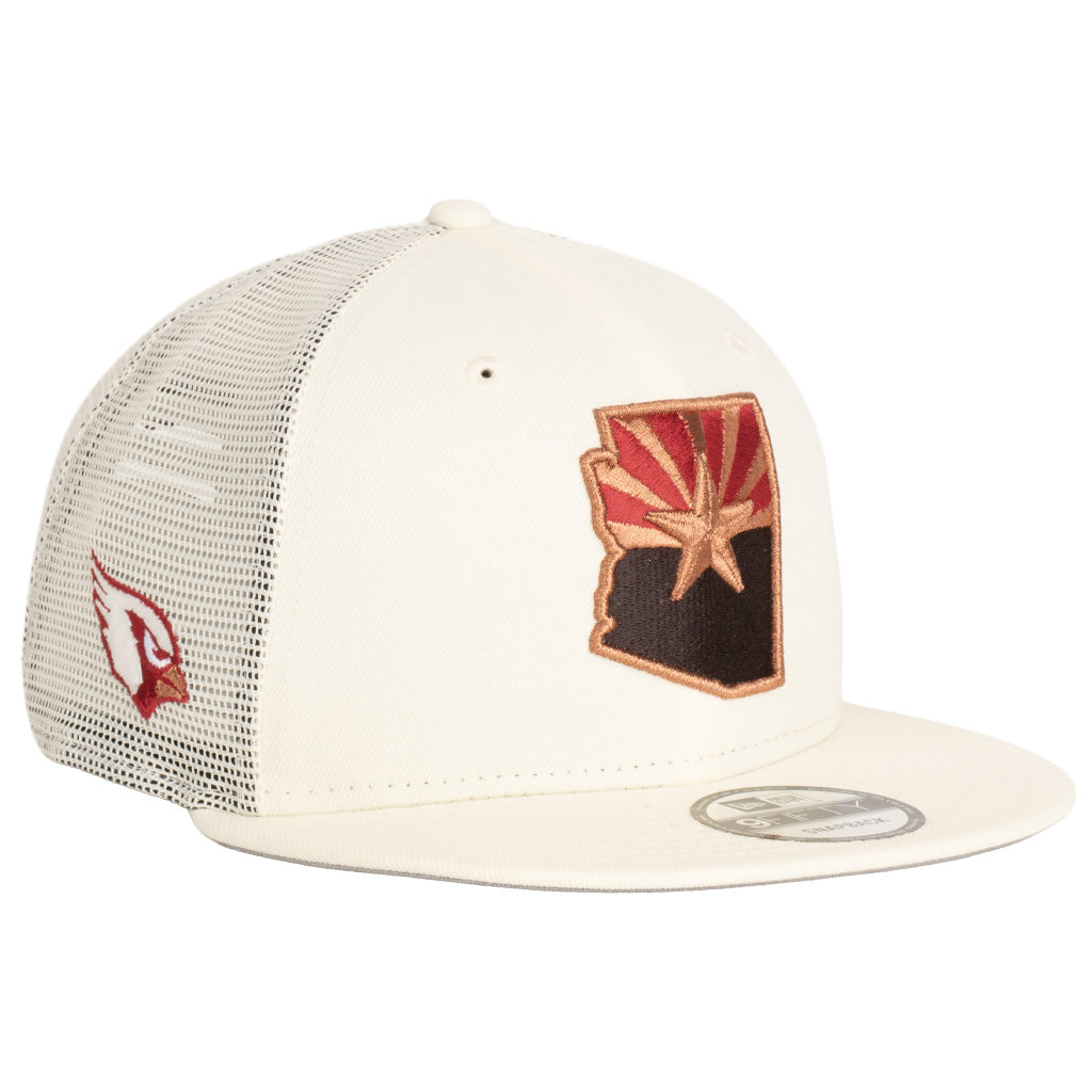 NFL Arizona Cardinals New Era Rival State Shadowline Trucker 9FIFTY Snapback Hat - Cream