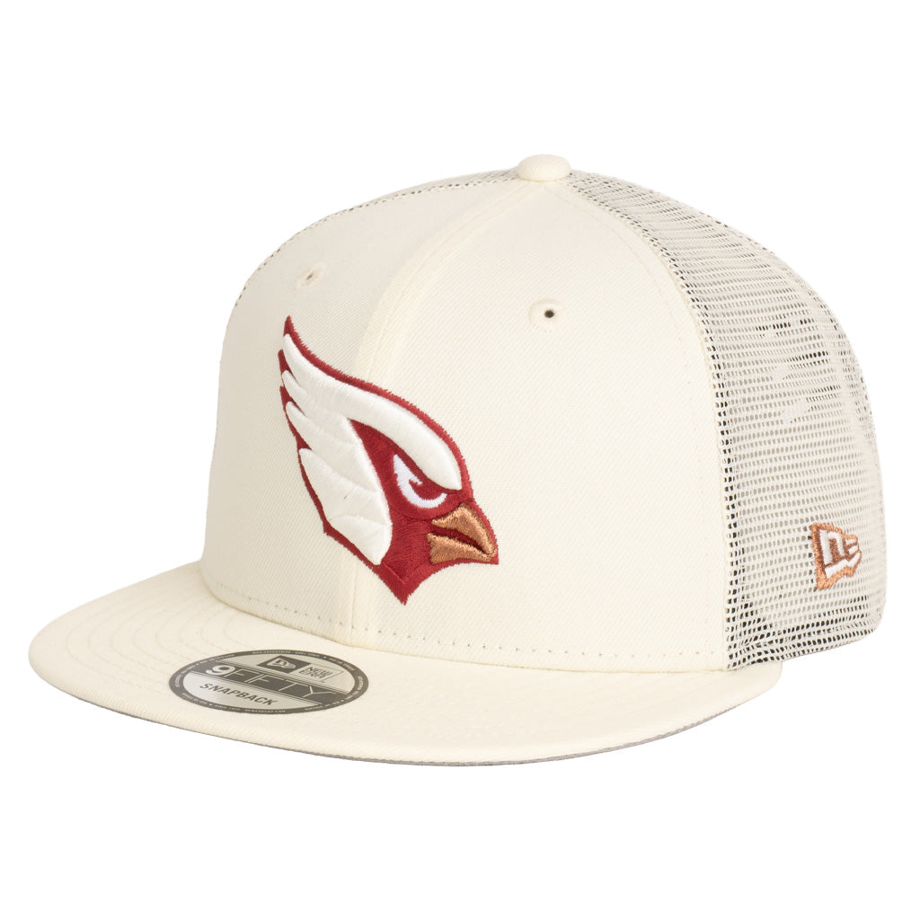 NFL Arizona Cardinals New Era Rival Bird Shadowline Trucker 9FIFTY Snapback Hat - Cream