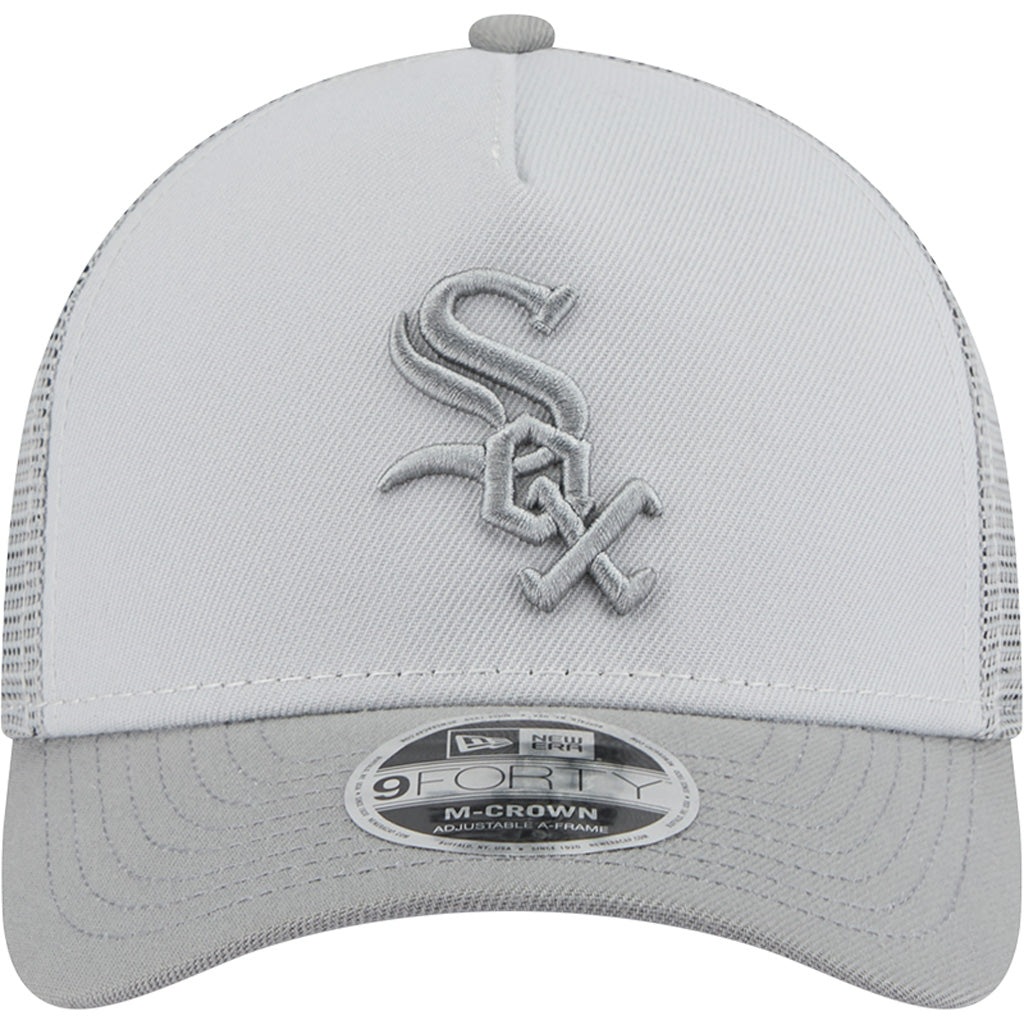 MLB Chicago White Sox New Era Gray Tonal 9FORTY M-Crown Snapback Trucker Hat - Gray