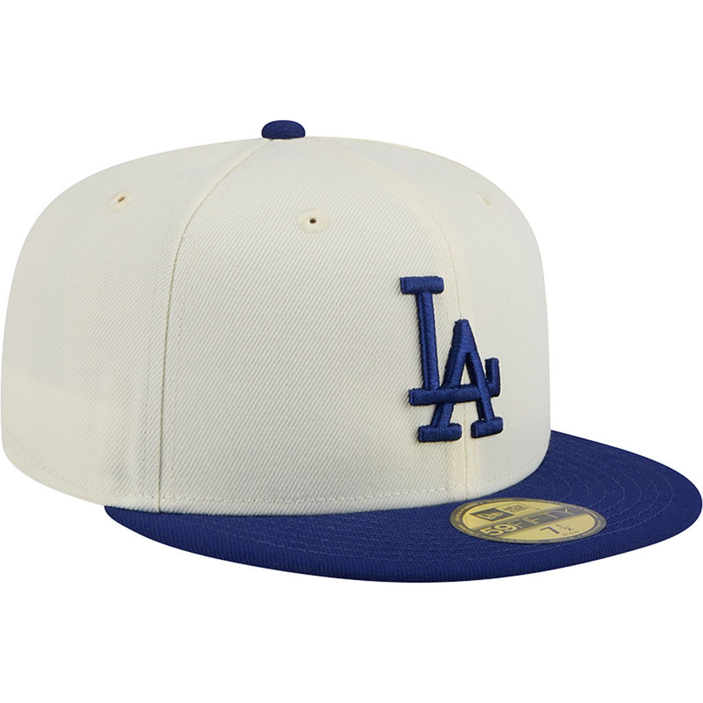 MLB Los Angeles Dodgers New Era Two-Tone Chrome OTC 59FIFTY Fitted Hat - Chrome