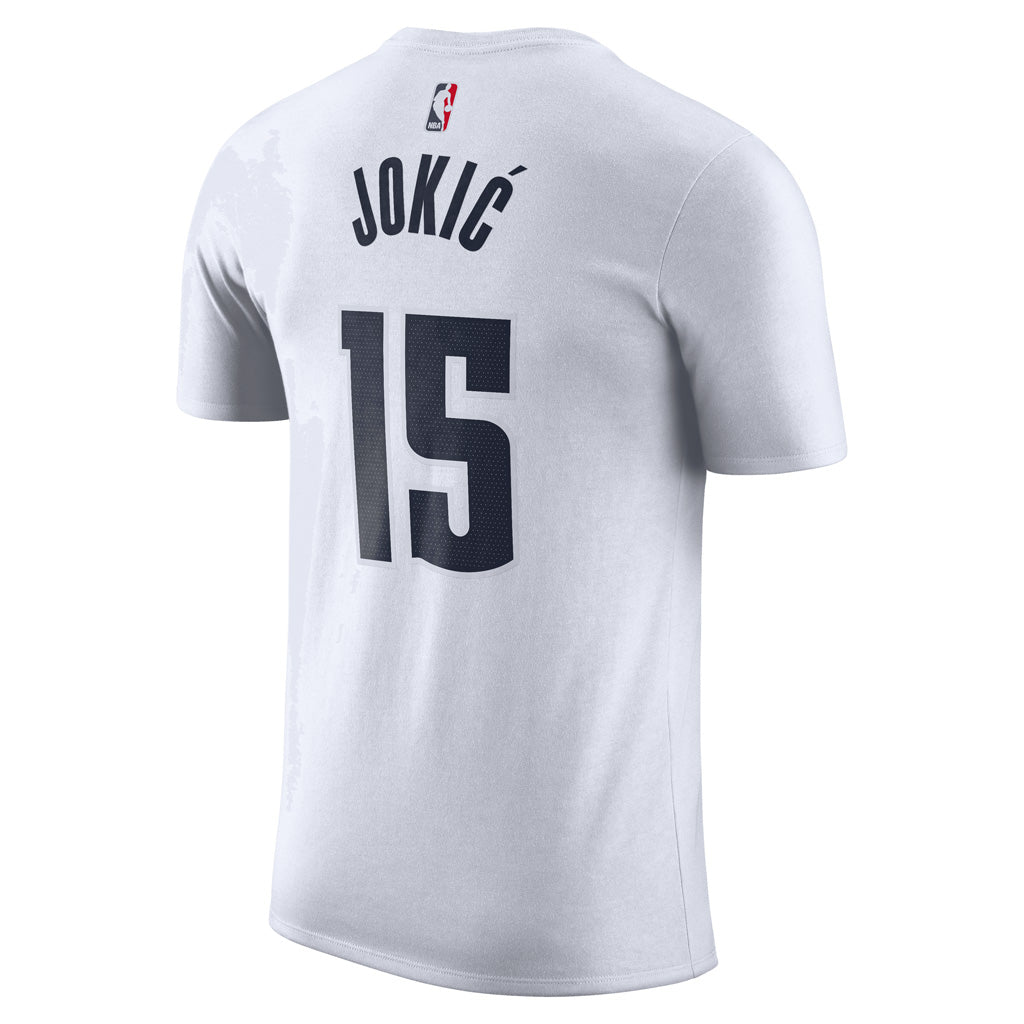 NBA Denver Nuggets Nikola Jokic City Edition 2025 Name & Number T-Shirt - White