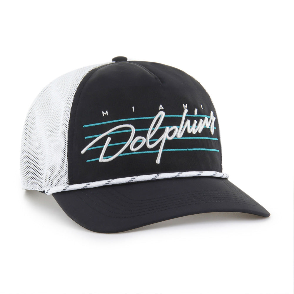 NFL Miami Dolphins &#39;47 Downburst Mesh Hitch Adjustable Hat - Black