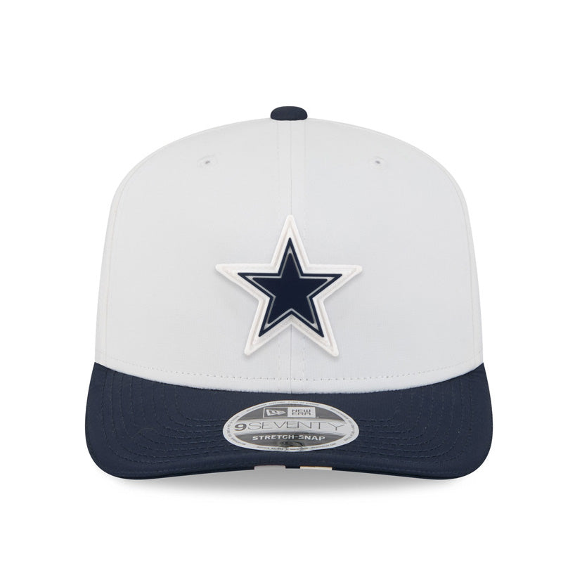 NFL Dallas Cowboys New Era 2025 Training 9SEVENTY Stretch-Snapback Hat - White