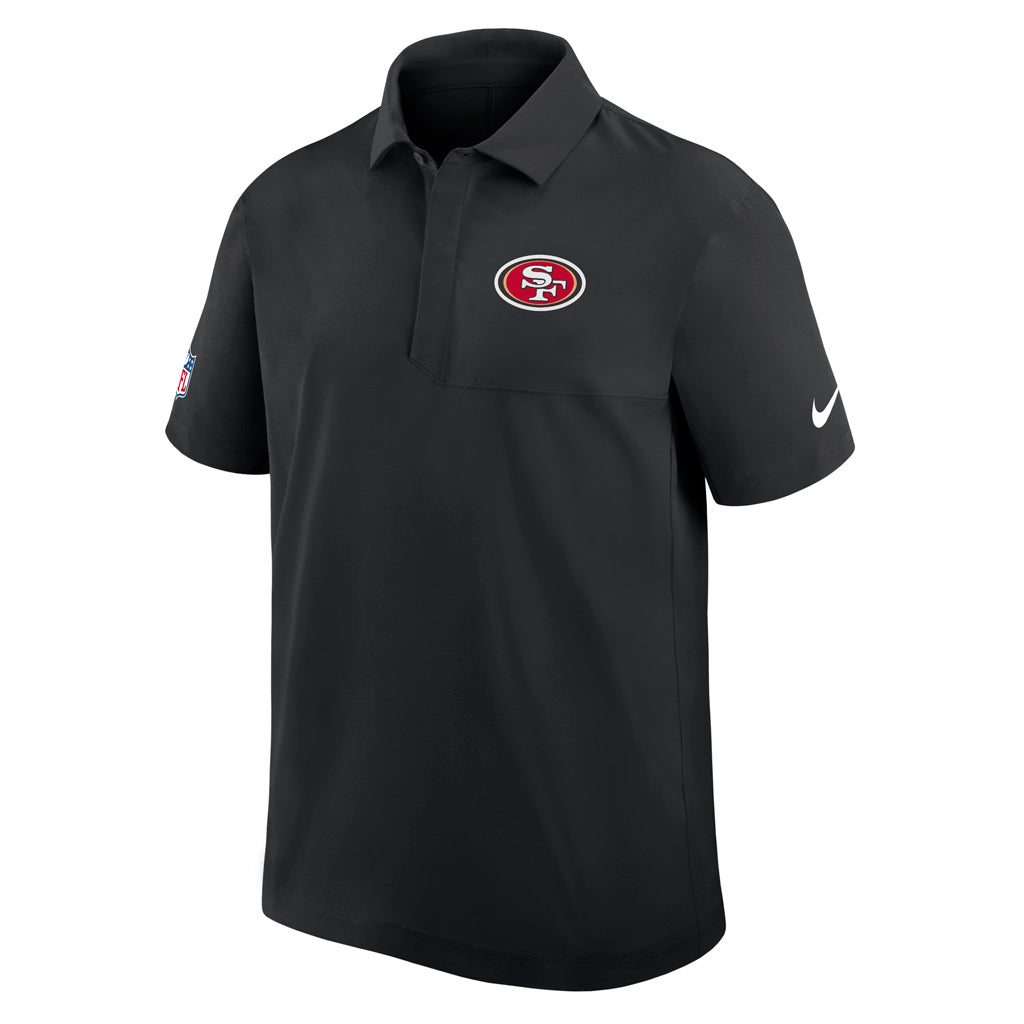 NFL San Francisco 49ers Nike 2025 Dri-Fit Sideline Woven Polo - Black