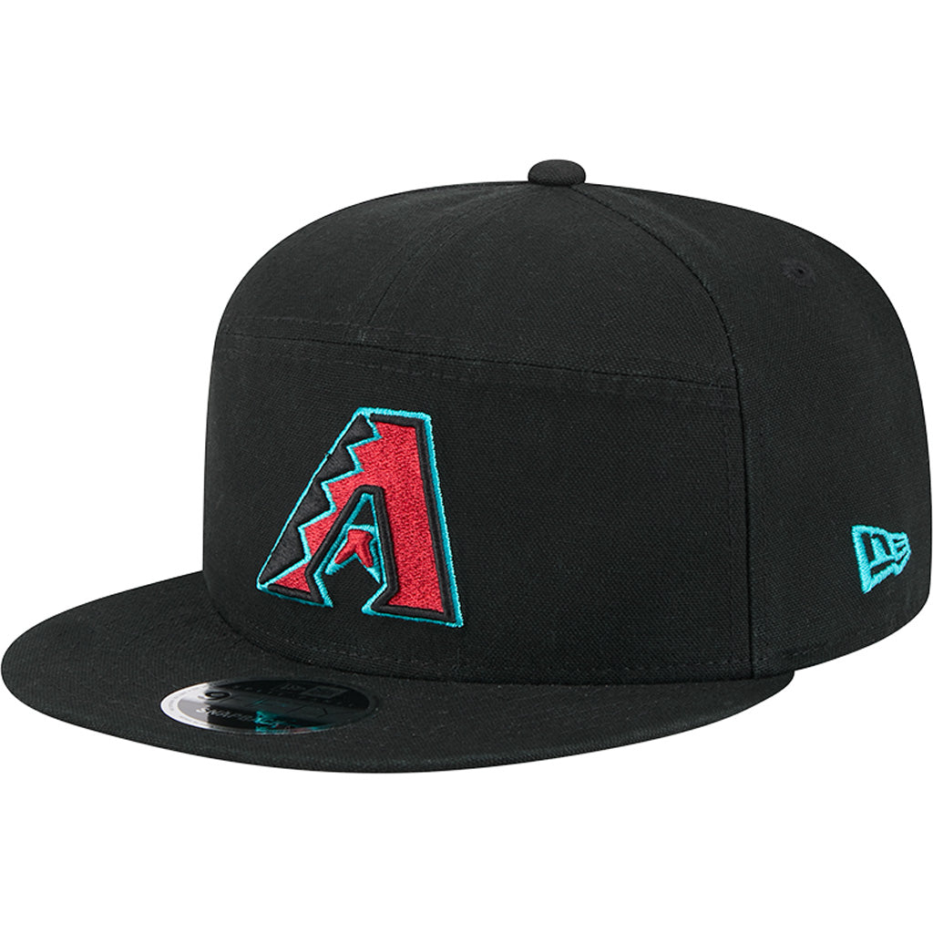 MLB Arizona Diamondbacks Cotton Canvas 9FIFTY Split Panel Snapback Hat - Black