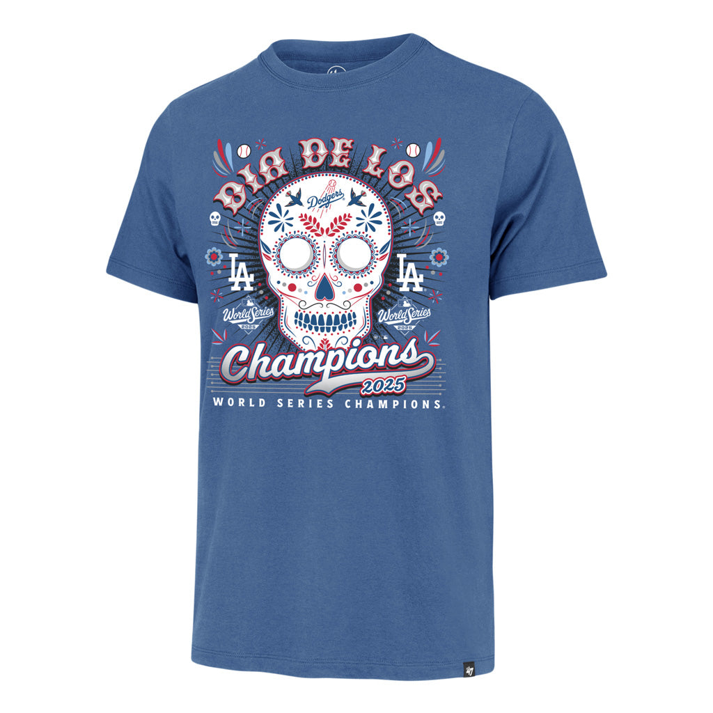 MLB Los Angeles Dodgers '47 2025 World Series Champions Dia De Los Champion T-Shirt - Blue