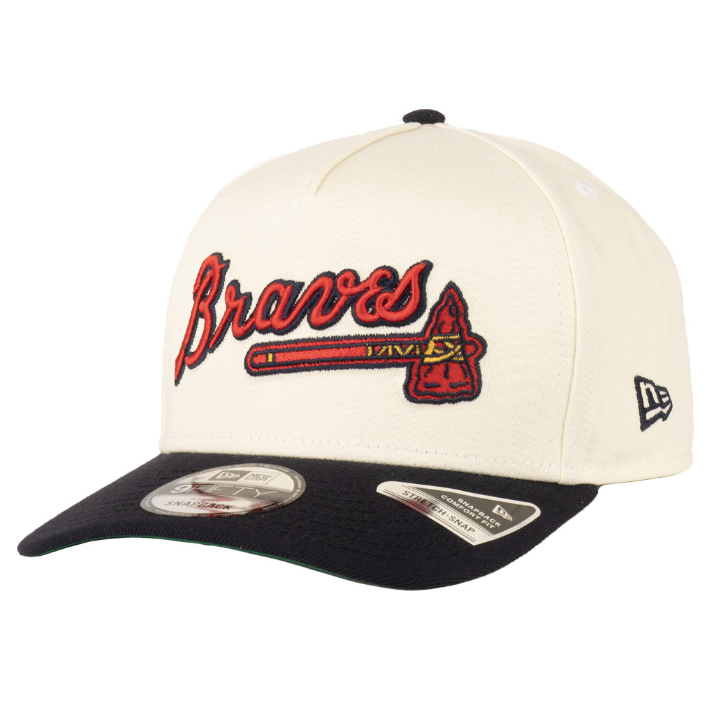 MLB Atlanta Braves New Era Primary Two-Tone TC 9FIFTY A-Frame Snapback Hat - Cream