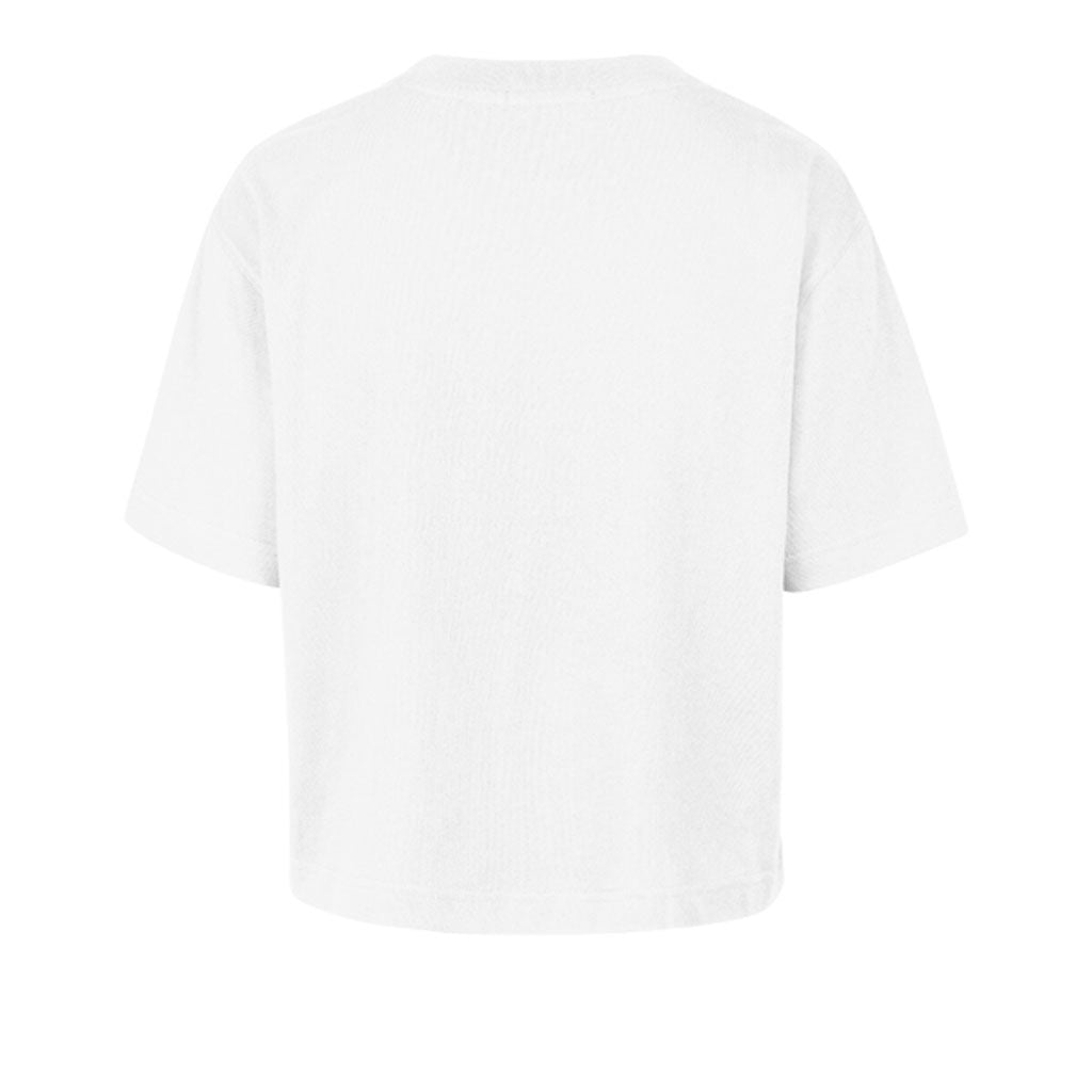 NFL New England Patriots Women's '47 Vibe Check Reed City Crop T-Shirt - White