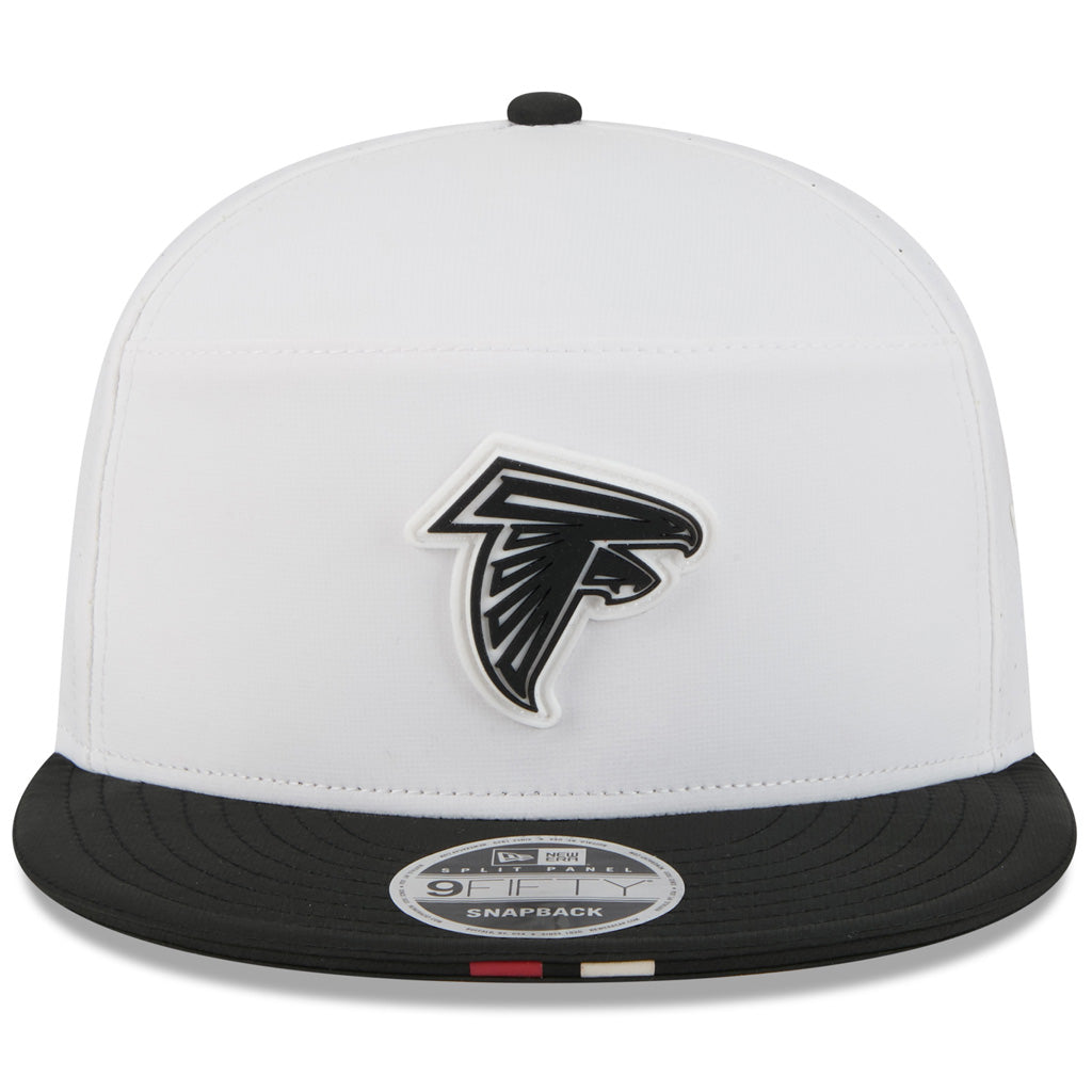 NFL Atlanta Falcons New Era 2025 Training 9FIFTY Split Panel Snapback Hat - White