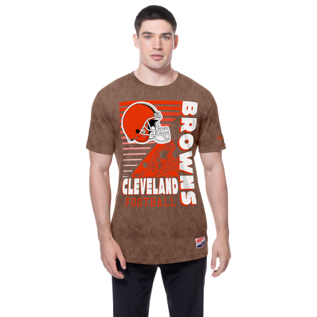 NFL Cleveland Browns New Era Throwback Wash T-Shirt - Brown