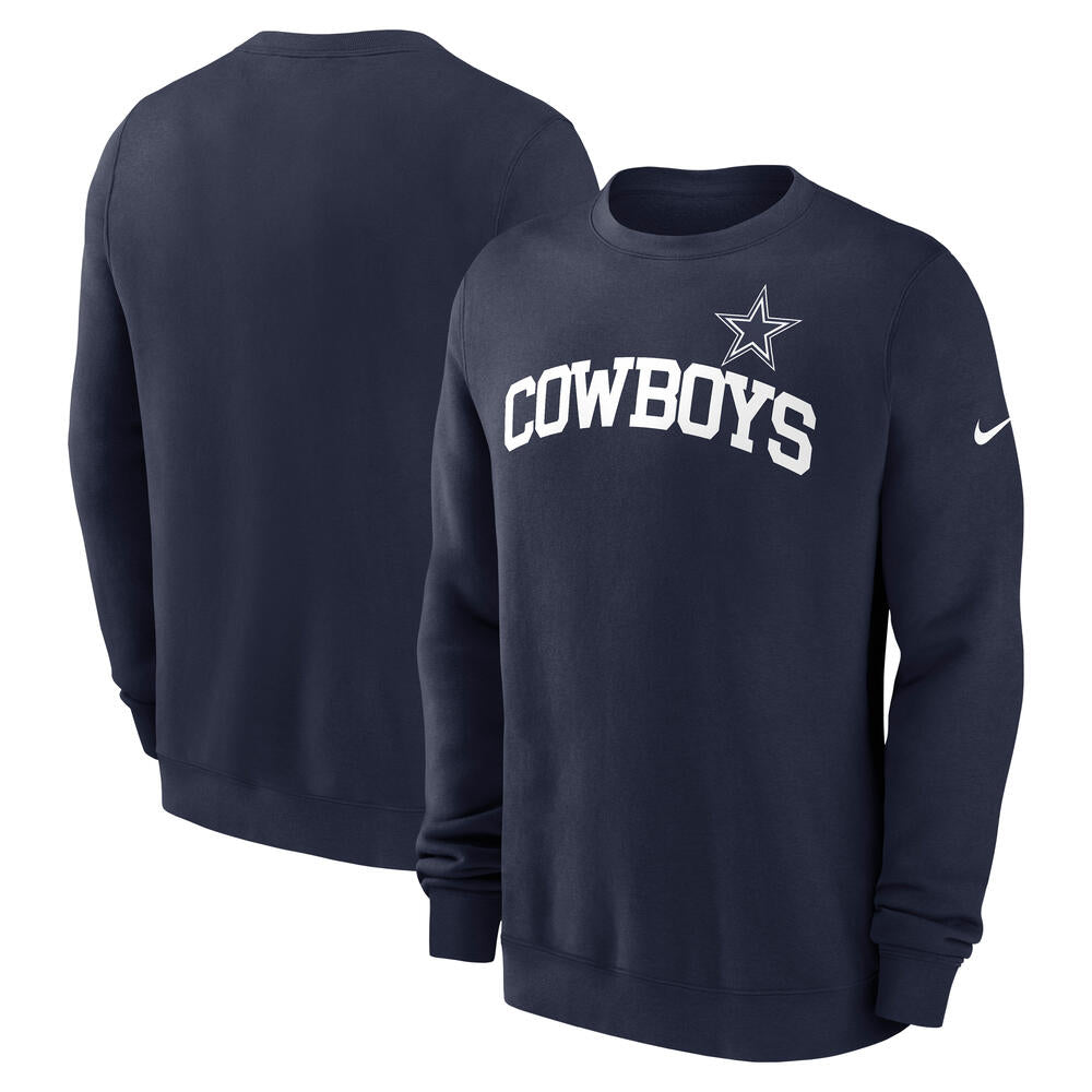 NFL Dallas Cowboys Nike Club Pullover Crew Sweatshirt - Navy