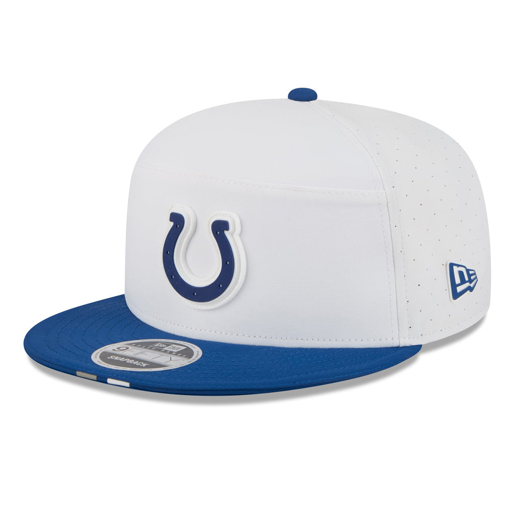 NFL Indianapolis Colts New Era 2025 Training 9FIFTY Split Panel Snapback Hat - White