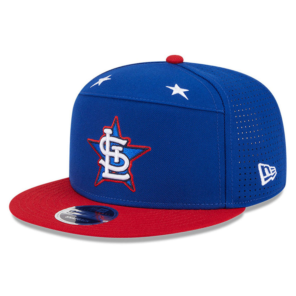 MLB St. Louis Cardinals New Era 2025 All Star Game Workout 9FIFTY Split Panel Snapback Hat - Blue