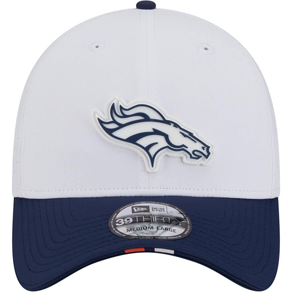 NFL Denver Broncos New Era 2025 Training 39THIRTY Flex Fit Hat - White