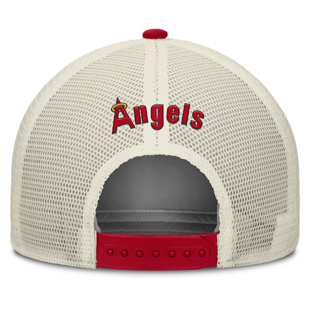 MLB Los Angeles Angels Nike Cooperstown Trucker Snapback Hat - Red