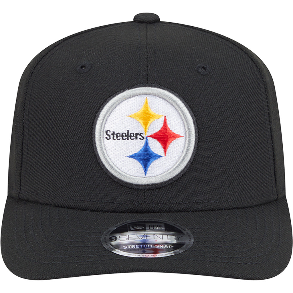 NFL Pittsburgh Steelers New Era Performance 9SEVENTY Stretch-Snapback Hat - Black