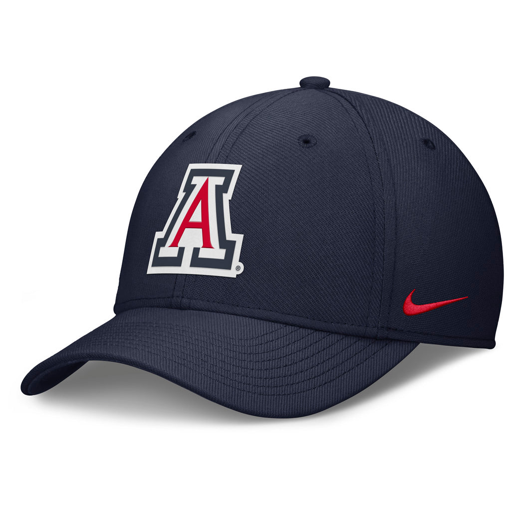 NCAA Arizona Wildcats Nike Primary Logo Rise Swoosh Flex Fit Hat - Navy