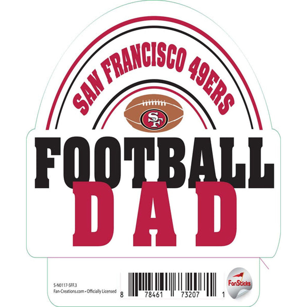 NFL San Francisco 49ers Fan Creations Dad Sticker
