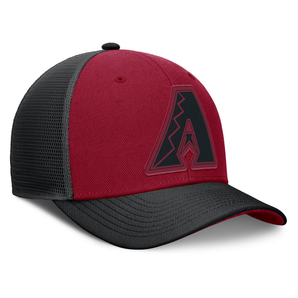 MLB Arizona Diamondbacks Nike Two-Tone Tonal Logo Trucker Snapback Hat - Red